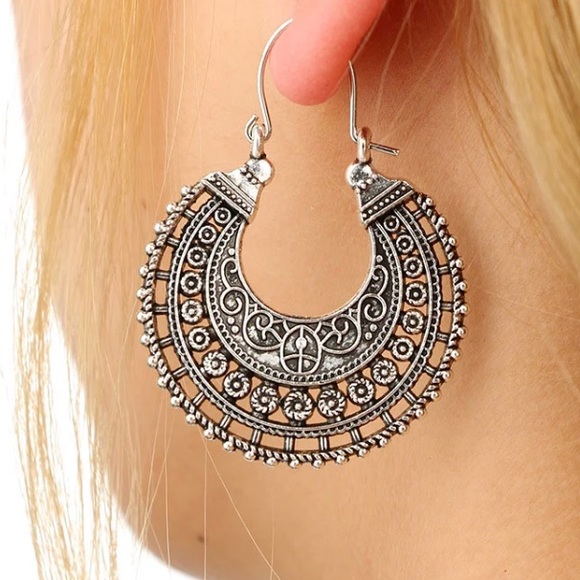 Boutique Jewelry - Ethnic ♡ Bohemian Hoop Earrings with GIFT Bag
